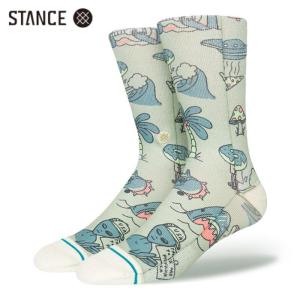 STANCE HUNGER ソックス セージ 靴下 黄緑 総柄 SOCKS Sage スタンス｜atomicdope