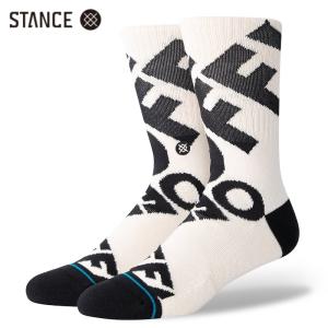 STANCE x OFF! LICKS インフィニット コラボ ソックス ホワイト 靴下 白 INFIKNIT SOCKS White スタンス x オフ サイズL 25.5-29.0cm｜atomicdope