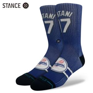 STANCE x 大谷翔平(LA Dodgers) JERSEY OHTANI 2 コラボ ソックス ブルー 靴下 総柄 青 SOCKS Blue スタンス x Shohei Ohtani(ドジャース)｜atomicdope