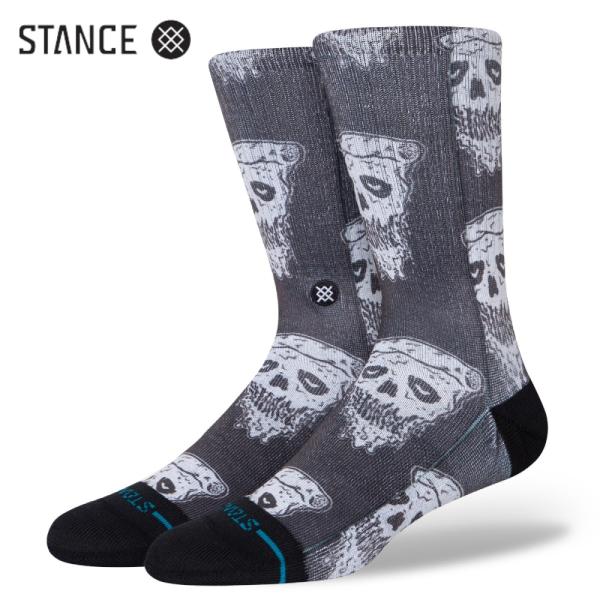 STANCE PIZZA FACE ソックス ブラック 靴下 黒 総柄 SOCKS Black スタ...