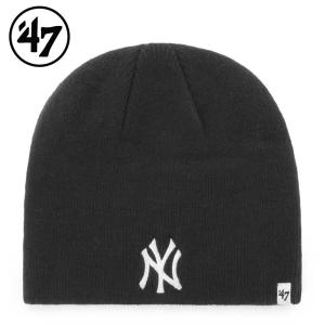 '47 NY Yankees ビーニー ニット帽 ヤンキース 定番ロゴ ブラック Beanie Knit Black フォーティーセブン｜atomicdope