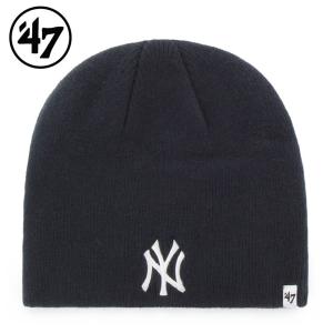 '47 NY Yankees ビーニー ニット帽 ヤンキース 定番ロゴ ネイビー Beanie Knit Navy フォーティーセブン｜atomicdope