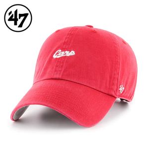 '47 広島東洋カープ Hiroshima Toyo Carp クリーンナップ スクリプト CLEAN UP LOWCAP 公式 キャップ 帽子 レッド フォーティーセブン フリーサイズ 男女兼用｜atomicdope