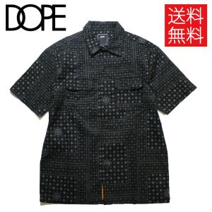 DOPE Blood, Sweat & Tears ワークシャツ ショートスリーブ ブラック 半袖 黒 Work Shirt Black ドープ｜atomicdope