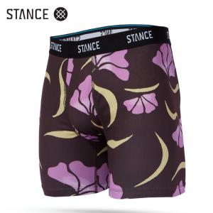 STANCE FORYA ボクサーブリーフ パンツ アンダーウェア ダークブラウン/パープル 花柄 茶 紫 BOXER BRIEF DarkBrown/Purple スタンス サイズM(32-34インチ)｜atomicdope