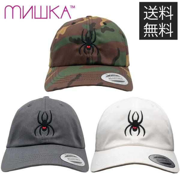 ミシカ MISHKA BLACK WIDOW ローキャップ ダッドハット スパイダー 蜘蛛 帽子 D...