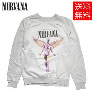 NIRVANA IN UTERO ライセンス オフィシャル クルーネックスウェット トレーナー ヘザーグレー 公式 灰 CREWNECK SWEAT Heather Grey ニルヴァーナ インユーテロ