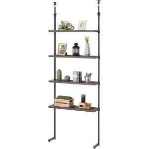 NO80-4HT ルミナスノワール 壁面突っ張りラック 幅81cm×奥行23cm×高さ220~280...