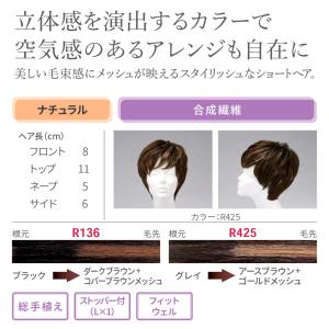 フォンテーヌ フルウィッグ RB04 ショート...の詳細画像2