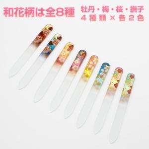 爪やすり ガラス製 和風 日本製 和花柄 水風...の詳細画像2