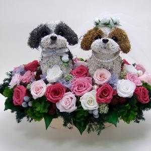 ウェルカムドール シーズー 豪華なベールセットアレンジ 結婚祝い ウエディング ギフト プレゼント