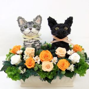 ウェルカムドール プリザーブドフラワー 猫 結婚祝い ウエディング ギフト プレゼント