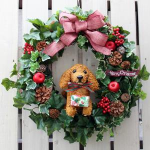 チンチラ猫のトピアリークリスマスリース（アートタイプ） : 動物