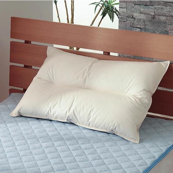 枕 羽毛枕 50×70cm 低反発 ダウンピロー まくら マクラ 頸椎をサポート リサイクルダウン ...