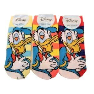 レディースファッション 靴下 スニーカー ショートソックス Disney ディズニー Donald Fauntleroy Duck ドナルドダック サービス品 (3足セット) 34番｜atoriekawa