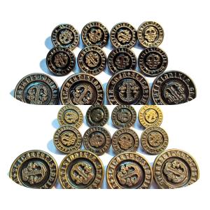 手芸 和洋裁用釦 ボタン スーツ ジャケット用 エンブレム金ボタン