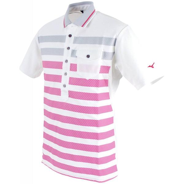 ミズノ ゴルフ MIZUNO GOLF ゴルフウェア メンズ半袖ポロシャツ 吸水速乾 50％OFF ...