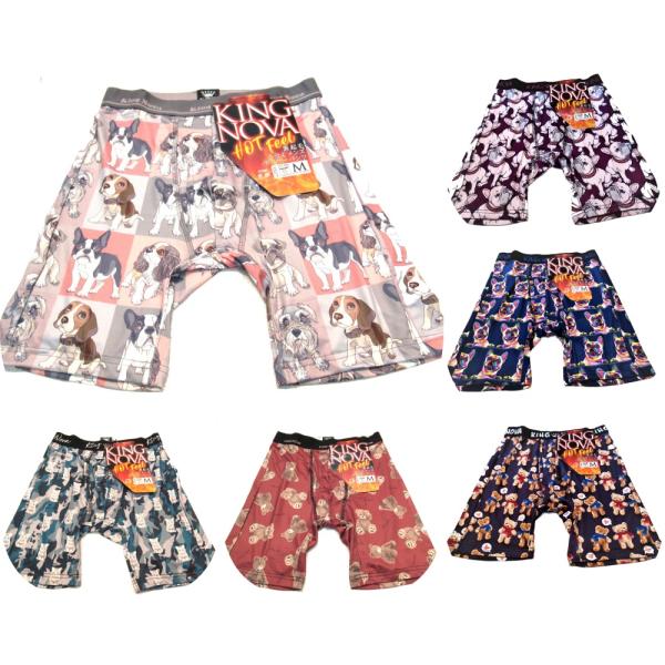 メンズ 下着 ブリーフ ロングボクサーパンツ KING NOVA/キングノバ 裏起毛5分丈前開きボク...