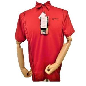 ダンロップ スリクソン SRIXON ゴルフメンズウェア 春夏モデル 吸水速乾3Ｄ 半袖シャツ  50％ＯＦＦ　L寸 レッド　SMP4105