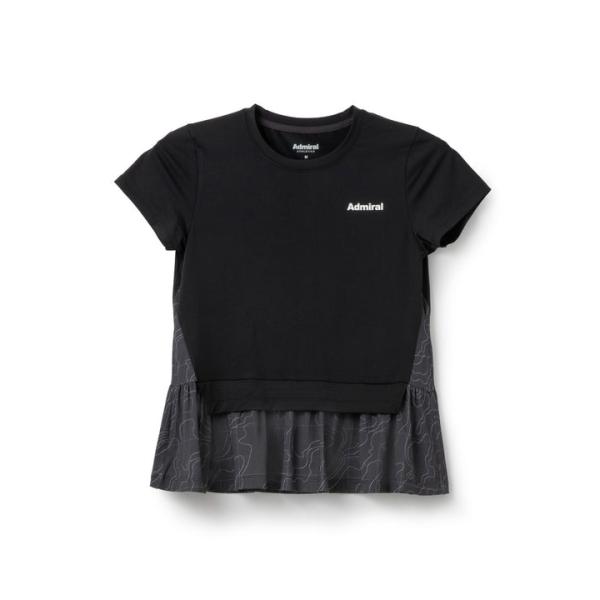 アドミラル｜レディース｜フェイクレイヤードヘムグラフィックTシャツ レディース ブラック｜ATLA6...