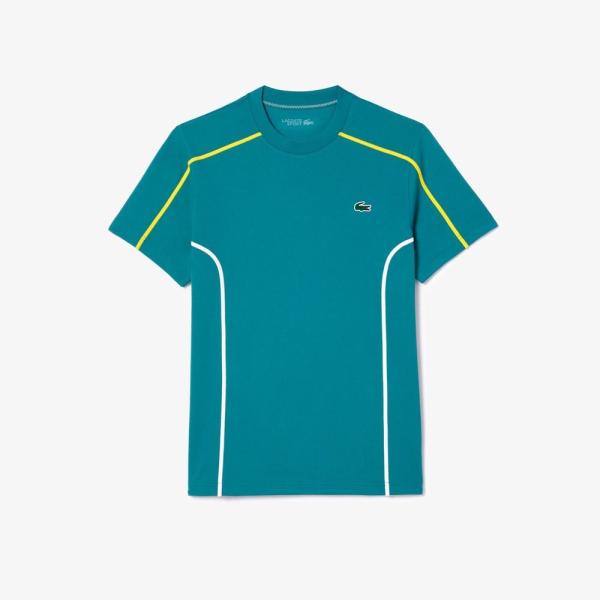ラコステ｜メンズ｜コントラストラインドウルトラドライTシャツ HYDRO｜TH7545 1Y4