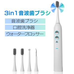 電動歯ブラシ 音波歯ブラシ 替えブラシ4本セット IPX7 防水 本体