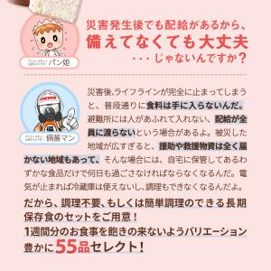 非常食セット 55品の 保存食セット 1週間分...の詳細画像1