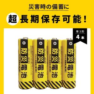 防災電池 超長期保存(単3形・4本パック)電池...の詳細画像3