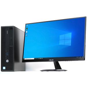 ゲーミングPC 中古パソコン モニターセット HP EliteDesk 800 G2 ASUS VZ249 i7 6700 16GB 新品SSD 512GB GTX1050Ti Windows10