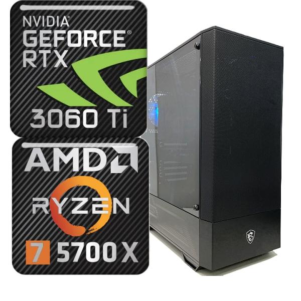 ゲーミングpc RTX3060Ti Ryzen 7 5700X 32GB 新品SSD NVMe 50...