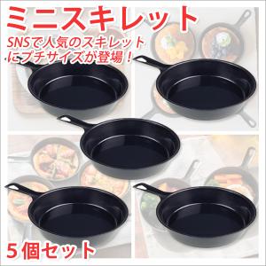 スキレット 日本製 スキレット フライパン 鉄 ミニスキレット 5個セット キャンプ用品 キャンプギア キャンプグッズ 便利 キャンプグッズ おしゃれ｜atroo