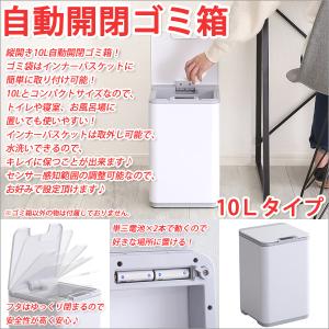 ゴミ箱 自動開閉 ダストボックス 縦開き10L 完成品 ステンレス製 ダストボックス おしゃれ ダストボックス スリム ゴミ箱 おしゃれ ゴミ箱 スリム｜atroo