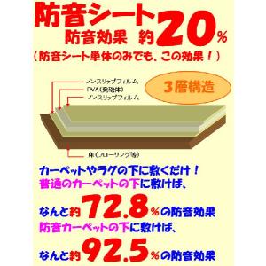 下に敷くだけで超防音・遮音ズレ防止・防音シート２畳用170x170cm