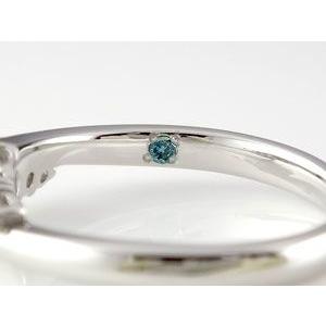 エンゲージリング,指輪 インターナルブルー指輪の内側にブルー ダイヤ ダイヤモンド を留める ダイヤ...
