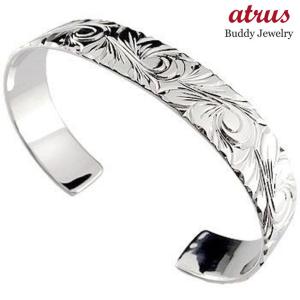 ハワイアンジュエリー バングル 太め メンズ シルバー925 SV925 SV