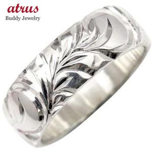 ハワイアン 結婚指輪 エンゲージリング　プロポーズリング 婚約指輪 ハワイアンリング 指輪 ホワイトゴールドK18 シンプル 女性 ペア セール SALE｜atrus