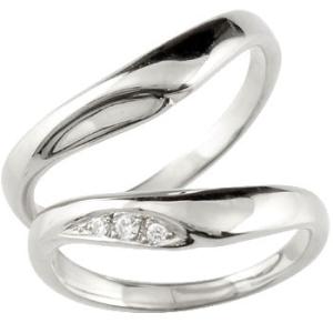 結婚指輪 V字 ペアリング ペア マリッジリング キュービックジルコニア シルバー ウェーブリング カップル 送料無料 セール SALE｜atrus