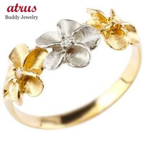 18K金の花デザイン ルビー宝石 ピンブローチ K18YG Gold ゴールド ジュエリー工房アトラス ピンブローチ ラペルピン ダイヤモンド 数字