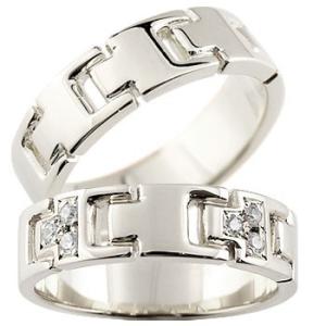 シルバー ペアリング 2本セット キュービックジルコニア 結婚指輪 マリッジリング シンプル カップ...