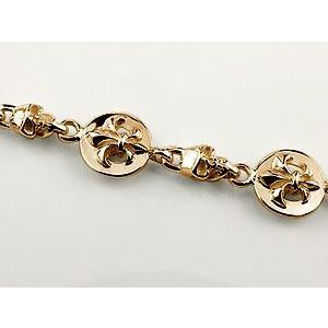 18金 メンズジュエリー ブレスレット ユリの...の詳細画像1