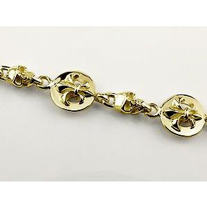 18金 メンズジュエリー ブレスレット ユリの...の詳細画像2
