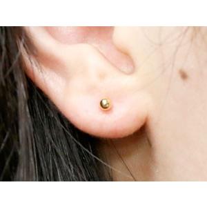 ゴールド ピアス 片耳 丸玉 3mm レディー...の詳細画像2