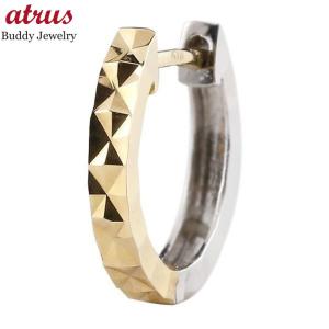 18金 フープピアス 片耳 レディース ピアス リング 中折れ式 ゴールド 18k シンプル イエローゴールドk18 ホワイトゴールドk18 あすつく 送料無料 SALE