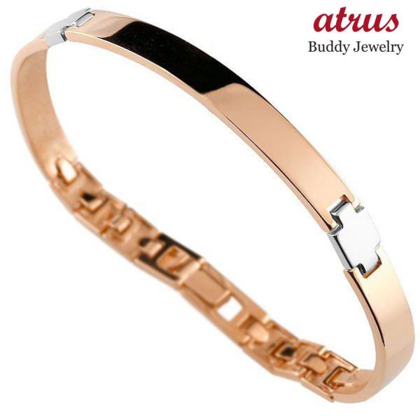 18金 プラチナ ブレスレット クロス メンズ 幅広 太め バングル pt900 ゴールド 18k ...