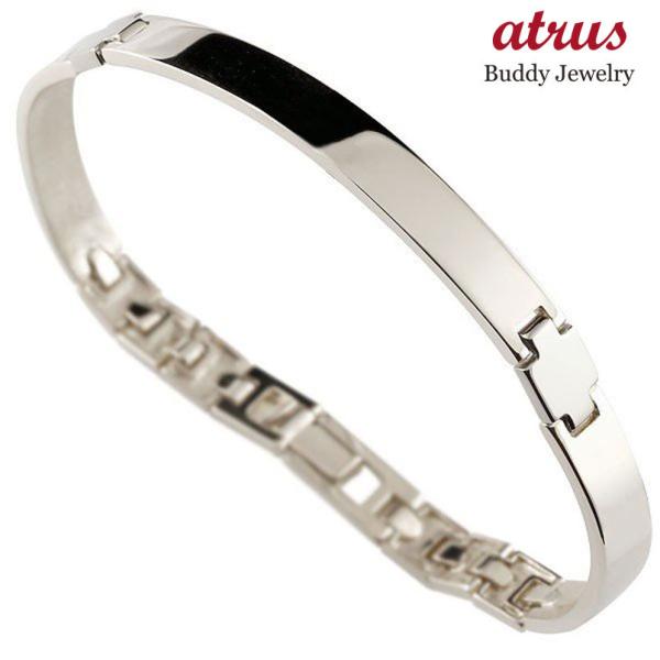 プラチナ ブレスレット クロス メンズ 幅広 太め バングル pt900 十字架 シンプル 人気 お...