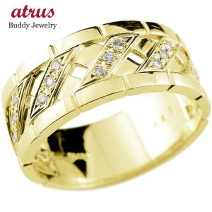18金 リング メンズ ダイヤモンド ダイヤ ゴ...の商品画像