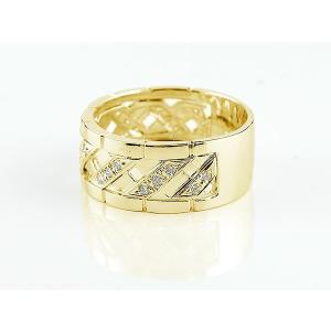 18金 リング メンズ ダイヤモンド ダイヤ ...の詳細画像3