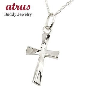 ジュエリー工房アトラス プラチナ ネックレス メンズ クロス トップ