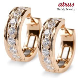 ピアス 18金 ダイヤモンド フープ 中折れ式 ...の商品画像
