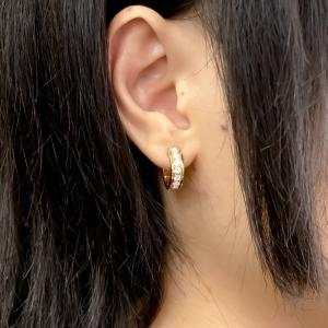 ピアス 18金 ダイヤモンド フープ 中折れ式...の詳細画像5